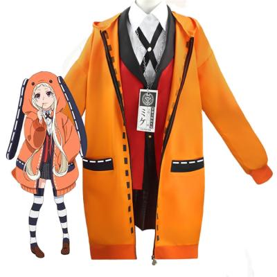 China The Chronicle Gamer Kakegurui Orange Rabbit Long Cosplay Coat Cosplay Dress Yomotsuki Runa Jacket Robe Anime Costumes for sale