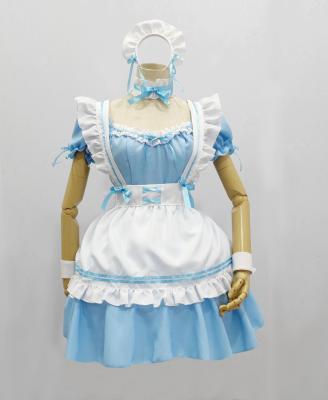 China Sweet Maid Uniform Halloween Costumes Lolita Dress Maid Costume Anime Cosplay Polyester Outfits Kawaii Girl Summer Short Sleeve Dresses for sale