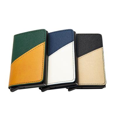 China Wholesale rfid wallet automatic credit card holder men's credit card holder rfid leather card holder for sale