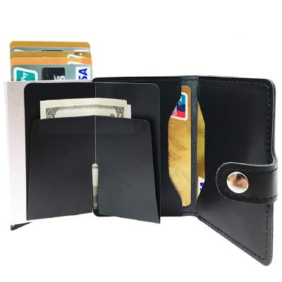 China Normcore / Minimalist Front Pocket Wallet with RFID Blocking Slim Genuine Leather Credit Card Holder for sale