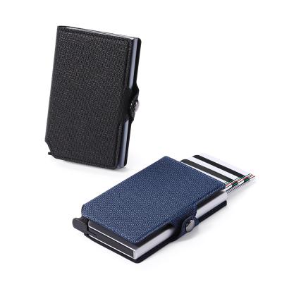 China Wholesale Normcore Tarjeteros/Minimalist Custom Logo High Quality Business PU Leather Slim Wallet for sale