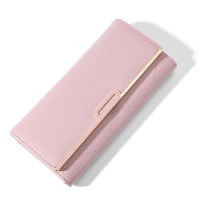 China Wholesale Anti-theft Wallets Pinch Fashionable Women Ladies PU Leather Wallet for sale