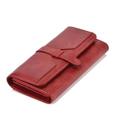 China Latch Phone Checkbook Organizer Hasp Coin Purse Wallet For Women Genuine Leather Card Holder for sale