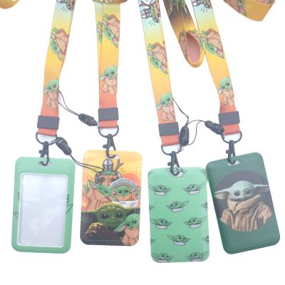 China 2022 Fashion Yoda Personality Card Holder Mobile Phone Key Certificate Lanyard ID Card Badge Holder Polyester Detachable Lanyard for sale