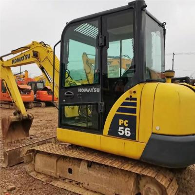 China Good Condition PC56-7 5 Ton Excavator 0.22 Used Small Excavators for sale