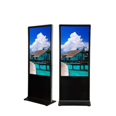 China 55 inch indoor lcd touch screen shows digital signage media player vertical lcd panel stand advertising display for sale