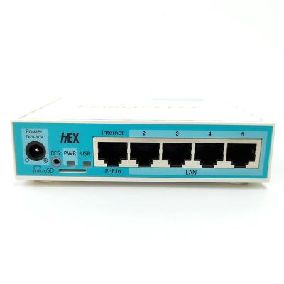 China MikroTik Home Gigabit Wired Router Mini Home Broadband 5 ROS Left Soft Routing RB750Gr3 for sale