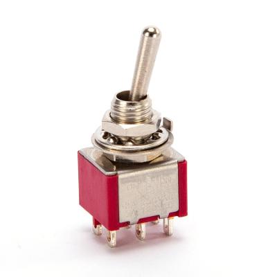 China Marine Bipolar Mini Locking Rocker Toggle Switch Brass On-Off Metal KN1-203 for sale