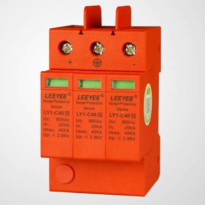 China LY1-C40 3P 800V Solar Photovoltaic Lightning Protection DC Surge Protector for sale