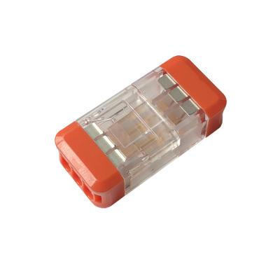 China 0.5-2.5mmÂ ² LT-33 Conductor Butt Terminal Block Circuit Quick Wiring Integrated Splicing Connector 3 In 3 Out for sale