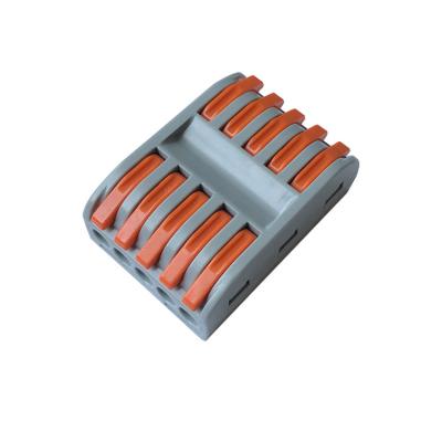 China 0.5-4mmÂ ² FC-225 Conductor 5 In 5 Out Terminal Block 5 Pole Quick Splice Wire Electrical Connector Butt for sale