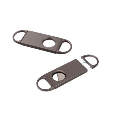 China Matt Gray Cigar Scissors Popular Cigar Cutter Stainless Steel Cigar Tools For Men's Gifts for sale