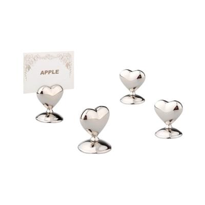 China Wholesale American style set of 4 heart shape silver location indicator nameplate holder for sale