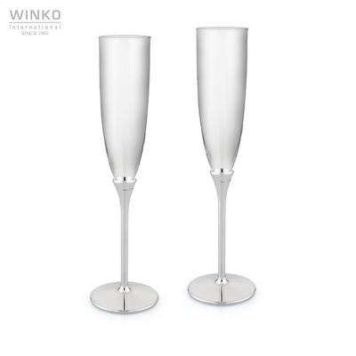 China Wedding Champagne Coupes Glass Set Of Wedding Toasting Flutes Goblet Glass For Party for sale