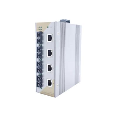 China LACP 4*10/100 Base-TX RJ45 Ports 4*100 Base-FX Fiber and 2*1000m Combo Ports Industrial Ethernet Switch for sale