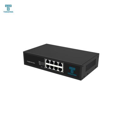 China Delay time <5us Todahika 8x10/100/1000 Base-T PoE Port 16 Gpbs 10/100/1000M Ethernet Switch for sale