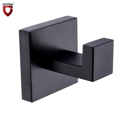 China Wholesale Hook Stainless Steel Matte Black Wall Mounted Robe Hook Bathroom Accessories High Quality Durable for sale