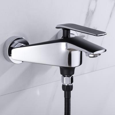 China Without Slide Bar Commercial Wall Mounted Bath Faucet Single Handle Bathroom Shower Mixer Tap for sale