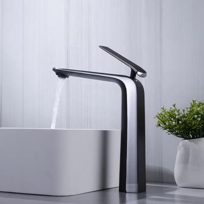 China Metered Faucets China Factory Custom Design Wash Water Faucet Copper Basin Mixer Taps Brass Tall Bathroom Faucet for sale