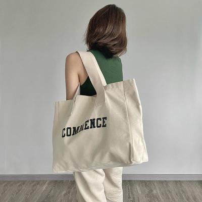 China Bolsa de toque de lienzo de gran tamaño ecológica para compras Logotipo personalizado y OEM / ODM aceptable en venta