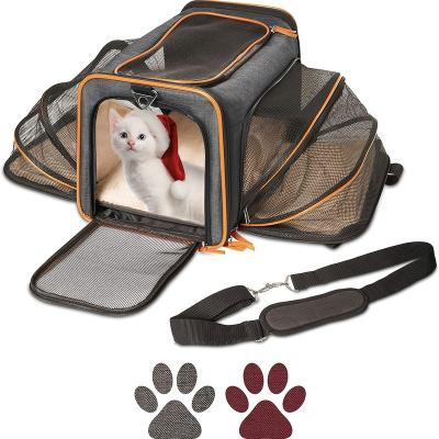 China Wholesale Dogs Spot Out Large Space Expansion Double Sided Pet Shoulder Handbag for sale