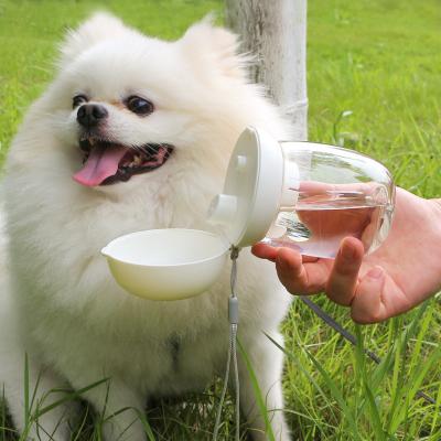 China Non-automatic Outdoor Water Bottle Accompanying Small Pet Glass Folding Water Bottle Small Mushroom Portable Pet Water Bottle for sale