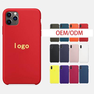 China 2022 New LOGO Custom Lanyard Shockproof Soft Liquid Silicone Phone Case Mobile Phone Accessories For iphone apple 11xs 12 xr 13promax 8plus for sale