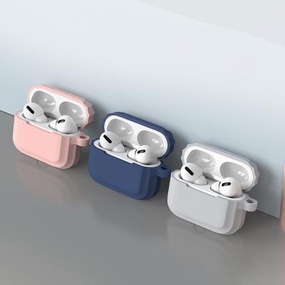 China Common/Luxury/Fashion/Custom Noctilucent Lightweight Silicon 3D Buckle Logo 1/2//4 Earphone Cover 3rd Generation Colored For Airpods Pro Charging Case for sale