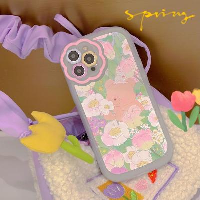 China 2022 New Flowers Cell Phone Shockproof Novelty Sublimation Liquid Silicone Phone Case For iphone apple 11xs 12 xr 13promax 8plus for sale