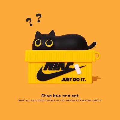 China Common/Luxury/Fashion/Custom Soft Cases 2022 Custom Logo Luxury Designer Cute Cat Silicon Box Cover For Airpods Pro Silicone Case 1/2/3 for sale