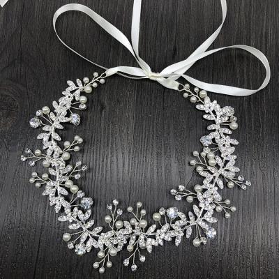 China SHSS2026 Hot Selling Wedding Headband Bridal Hair Accessories Wedding Braided Headband Flower Garland Headband Hair Band for sale