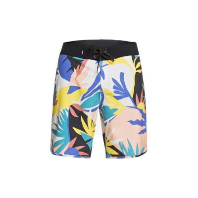 China Custom Print Mens Swimwear Boardshorts Swim Trunks Anti-UV Sublimated Beach Anti-UV Shorts Panel Shorts 4 Way Stretch Recycled Swim Shorts for sale