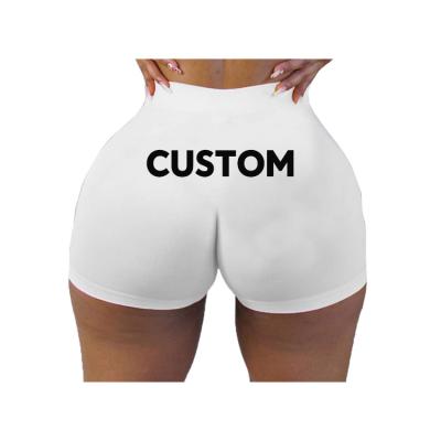 China Custom Print Viable Viable Plus Size Women Workout Yoga Shorts High Waist Booty Lift Up for sale