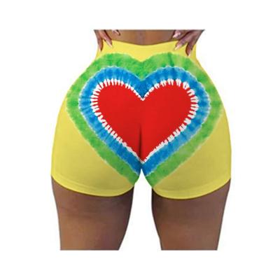 China Sustainable Designer Sublimation Women Workout Custom Printed Breathable Shorts for sale