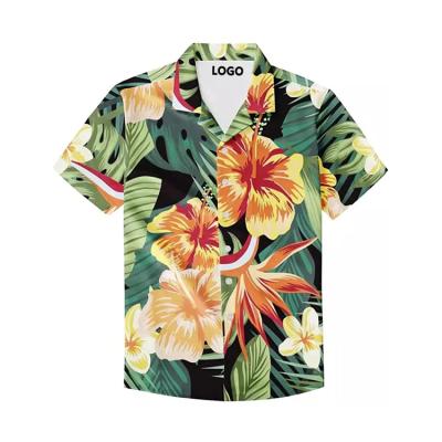 China Custom Made Hawaiian Island Style Short Sleeve Polyester Anti-pilling Shirt for sale