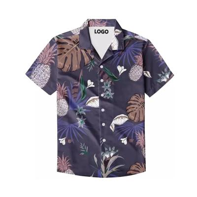 China Anti-Pilling Anti-Pilling Custom Sublimated Printing Mens Plus Size Hawaiian Shirts 2021 for sale