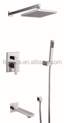 China Bathroom Concealed Wall Metered Faucets Rainfall Waterfall Shower Set FNF62021R for sale