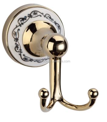 China Stocked Feenice 6pcs Zinc Gold and Ceramic Bathroom Accessories Set for sale