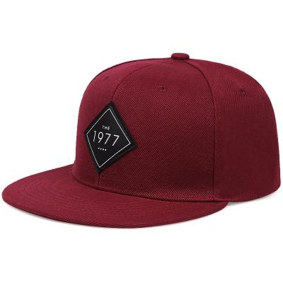 China Wholesale Custom Logo Fashion Hip Hop Baseball Hat Factory Brim Flat Brim Snapback Hat COMMON Front Patch Adjustable Sports Caps 6 for sale