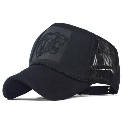 China Factory Wholesale 5 COMMON Panel Curved Brim Sports Cap Custom Deboss Emboss Logo Mesh Back Baseball Hats Adjustable Rope Trucker Hat for sale