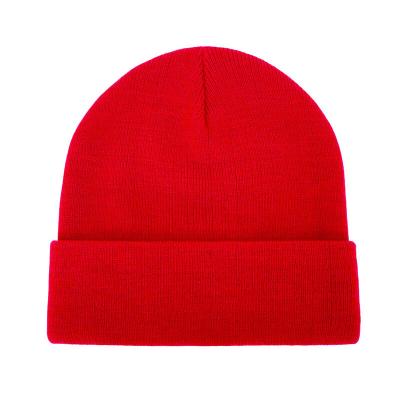 China COMMON Quality Logo Plain Dyed Fashion Winter Custom Size Knit Hat Crochet Winter Hat 100% Warm Acrylic Beanies Hat for sale