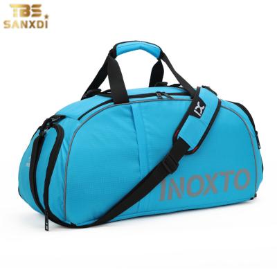 China SANXDI Water Resistant Backpack Duffel Bag Sports Bag Package Custom Logo Gym Bag With Shoe Compartment for sale