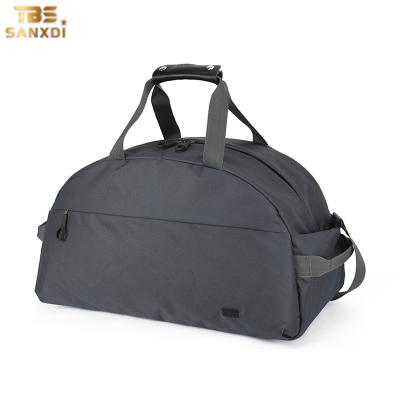 China Water Resistant SANXDI Men Fleece Travel Bags Custom Sport Bags Plain Gym Bags With Compartment for sale