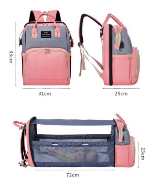 China With USB SANXDI Baby Diaper Changing Bags Multifunctional Travel Backpack with Changing Pad and Stroller Attaches Stylish Diaper Bag Backpack for sale