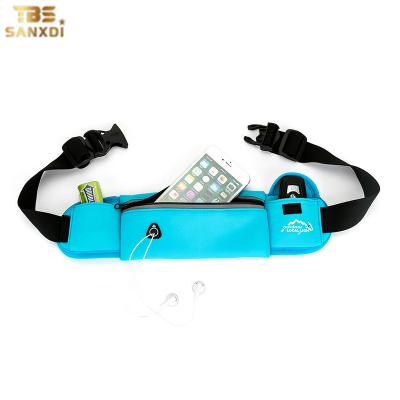 China Water Proof SANXDI Running Waist Bag With Headphone Hole Fanny Pack Belt Waterproof Customized for sale