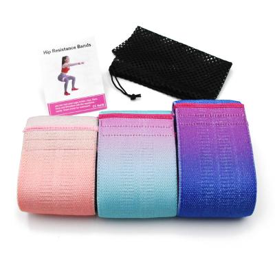 China Ombre Dry Fit Custom Resistance Bands Set Gym Fitness Equipment Hip Band Resistance Bands For Warm Ups Squats Mobility Workout Leg for sale