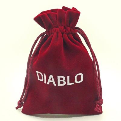 China BIODEGRADABLE logo printing velvet bags for sale