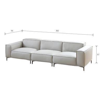 China Modern Minimalist Sofa Built-in Netflix Style Techno Fabric Italian Cream Minimalist Living Room Sofa Stretch Small Sofa for sale