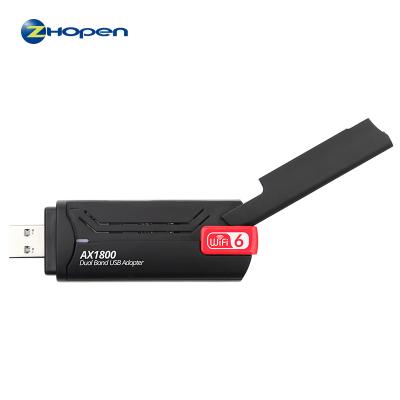 China Desktop& NEW 1800mbps RTL8832 WiFi6 Laptop Usb Wifi Adapter For Laptop Desktop for sale