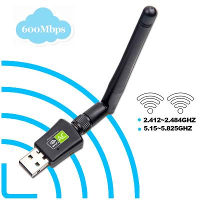 China Office & Laptop Customized Logo Wi-Fi Dongle RTL8811CU Wireless Chipset USB2.0 600Mbps WiFi USB For Computer Laptops for sale